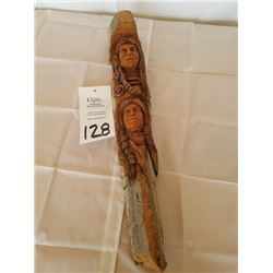 Wood carved Native American Indians