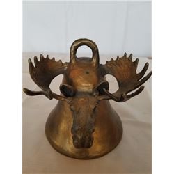 Cast bronze moose bell