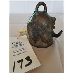Cast bronze rocky mountain bighorn bell