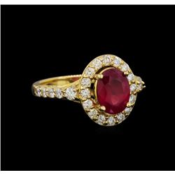 14KT Yellow Gold 2.35 ctw Ruby and Diamond Ring