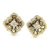 Image 1 : 18k Two Tone Gold  6.95CTW Diamond and Sliced Dia Earring