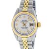 Image 2 : Rolex Ladies 2 Tone 14K Silver Diamond 26MM Datejust Wristwatch