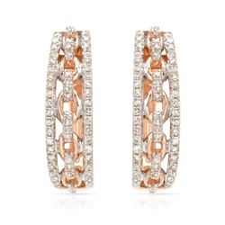 14k Rose Gold 0.32CTW Diamond Earring, (SI1/G)