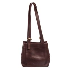 Coach Dark Brown Leather Vintage Shoulder Handbag