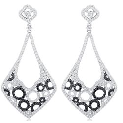 18k White Gold 3.52CTW Diamond Earring, (VS2 /G-H)