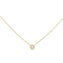 0.14 ctw Diamond Necklace - 14KT Yellow Gold