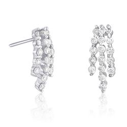 14k White Gold 1.00CTW Diamond Earring, (I1-I2/H-I)