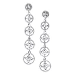 14k White Gold 0.50CTW Diamond Earring, (SI3/G-H)