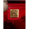 Image 5 : MCM Red Visetos Coated Canvas Leather Trim Studded Stark Medium Backpack