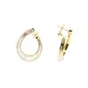 Image 2 : 4.00 ctw Diamond Semi-Circle Earrings - 18KT Yellow Gold