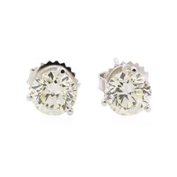 2.02 ctw Diamond Earrings - 14KT White Gold