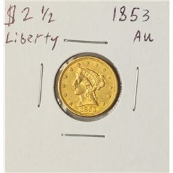 1853 $2 1/2 Liberty Head Quarter Eagle Gold Coin