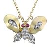 Image 1 : 14k Yellow Gold 0.10CTW Diamond and Ruby Pendant, (SI2-SI3/G-H)