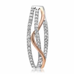 18k White/rose Gold 0.22CTW Diamond Pendant, (I1/H)