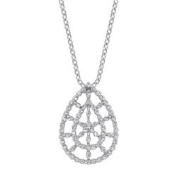 14k White Gold 0.52CTW Diamond Pendant, (I1-I2/H-I)