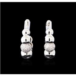 0.28 ctw Diamond Earrings - 14KT White Gold