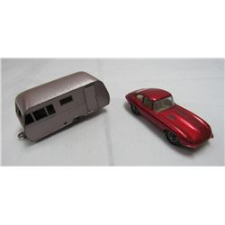 2 LESNEY TYOS.  TYPE "E" JAGUAR AND NO 23 BLUEBIRD