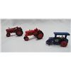 Image 1 : 3 DIECAST TOY TRACTORS. UNSURE of the MAKERS