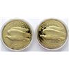 Image 2 : 2-GOLD LAYERED .999 SILVER ROUNDS