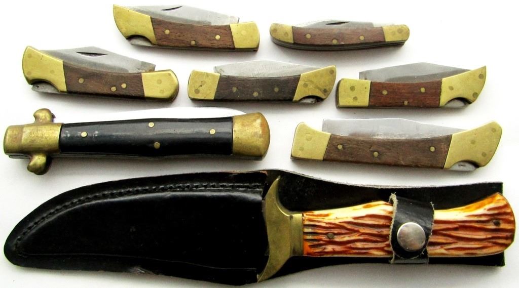 PAKISTAN KNIFE LOT. ALL ARE USED. 6 FOLDERS,