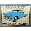 Image 1 : CHEVROLET 1955 SALES LEADER TIN SIGN DESPERATE