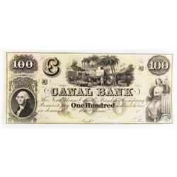 1860'S $100 CANAL BANK