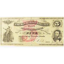 $5.00 NEW YORK EASTMAN BUSINESS COLLEGE