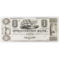 1850'S UNISSUED STONINGTON BANK