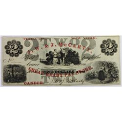 1860'S $2 NEW YORK OBSOLETE