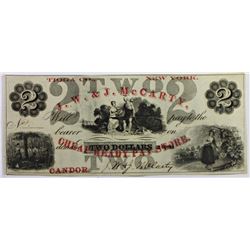 1860'S $2 NEW YORK OBSOLETE