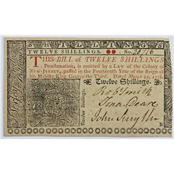 3-25-1776 NEW JERSEY 12 SHILLINGS