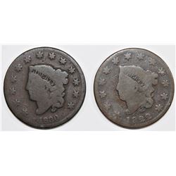 1822 & 1830 LARGE CENTS
