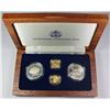 Image 2 : 1987 CONSTITUTION 4 PIECE SET IN WOOD BOX