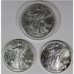 1994, 1998 AND 1999 AMERICAN SILVER EAGLES