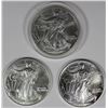 Image 1 : 1994, 1998 AND 1999 AMERICAN SILVER EAGLES