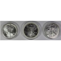 1998, 1993 AND 1995 AMERICAN SILVER EAGLES