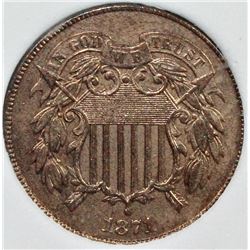 1871    2 CENT GEM BU