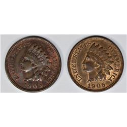 1906 AND 1905 INDIAN CENTS