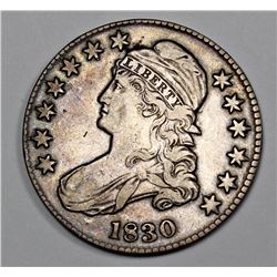 1830 BUST HALF DOLAR. LARGE "0"