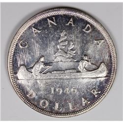 1946 CANADIAN SILVER DOLLAR CH BU++ NICE!