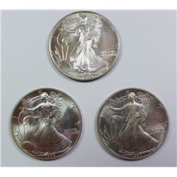 GEM BU AMERICAN SILVER EAGLES