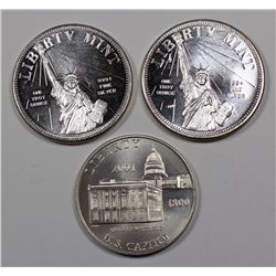 3--1 OZ  SILVER ROUNDS