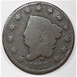 1823 LARGE CENT, KEY COIN