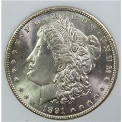 1891-CC MORGAN SILVER DOLLAR