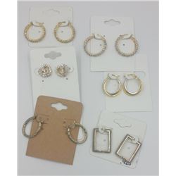 6 PAIRS OF STERLING SILVER EARRINGS