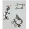 Image 1 : 3 STERLING CHARM BRACELETS