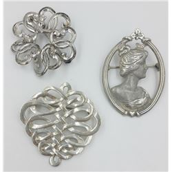 STERLING BROOCHES