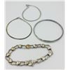 Image 2 : MISC STERLING BRACELET LOT