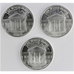 3-- 1OZ DONALD TRUMP SILVER ROUNDS