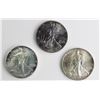 Image 1 : 1986, 1988 AND 1989 AMERICAN SILVER EAGLES